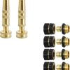 Heavy-Duty Brass Adjustable Twist Hose Nozzle 3/4 Inch Garden Hose Fitting Quick Connector 4 Set