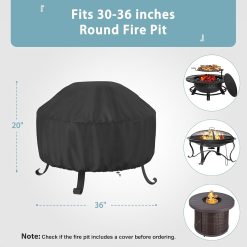 Alternative view of Round Fire Pit Cover 36 In