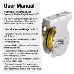 Alternative view of Wall Mount Pulleys 6 Pack 1-1/2" V-Groove 420 Lbs