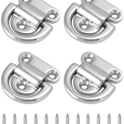 Marine Folding Pad Eye D-Ring 4 Pack 44mm