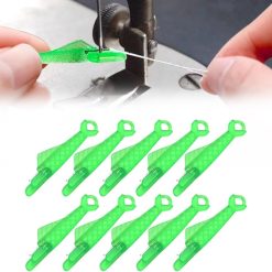 Fish Mouth Sewing Machine Needle Threader 10 Pack