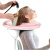 Portable inflatable shampoo basin for in-bed hair washing