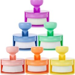 Flat Top Craft Ink Blending Brushes 6 Pack with Holder