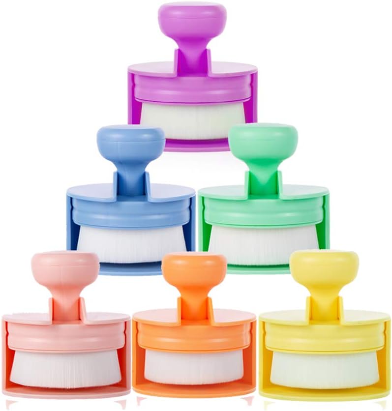 Flat Top Craft Ink Blending Brushes 6 Pack with Holder 1 Flat Top Craft Ink Blending Brushes 6 Pack with Holder
