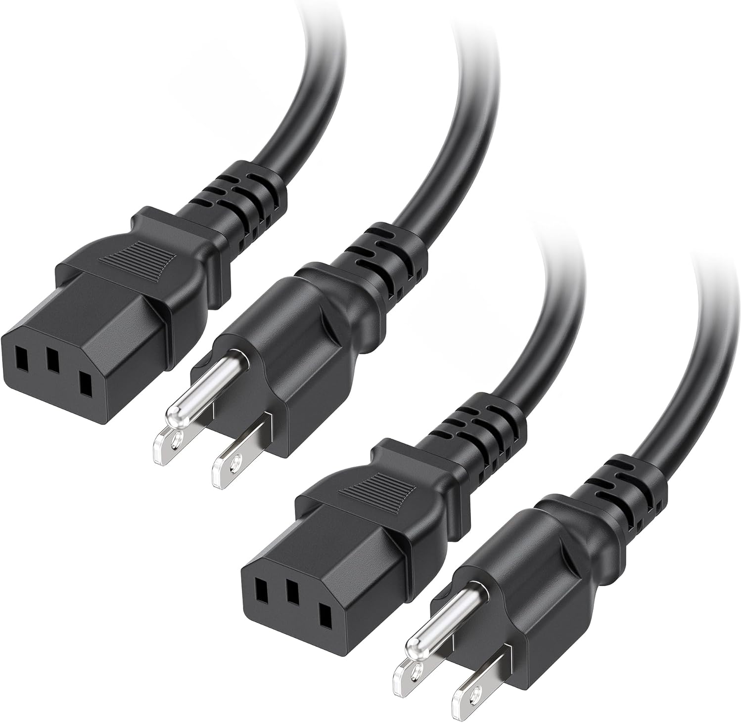 Power Cord 2-Pack 16 AWG 10ft NEMA 5-15P to IEC C13 1 Power Cord 2-Pack 16 AWG 10ft NEMA 5-15P to IEC C13