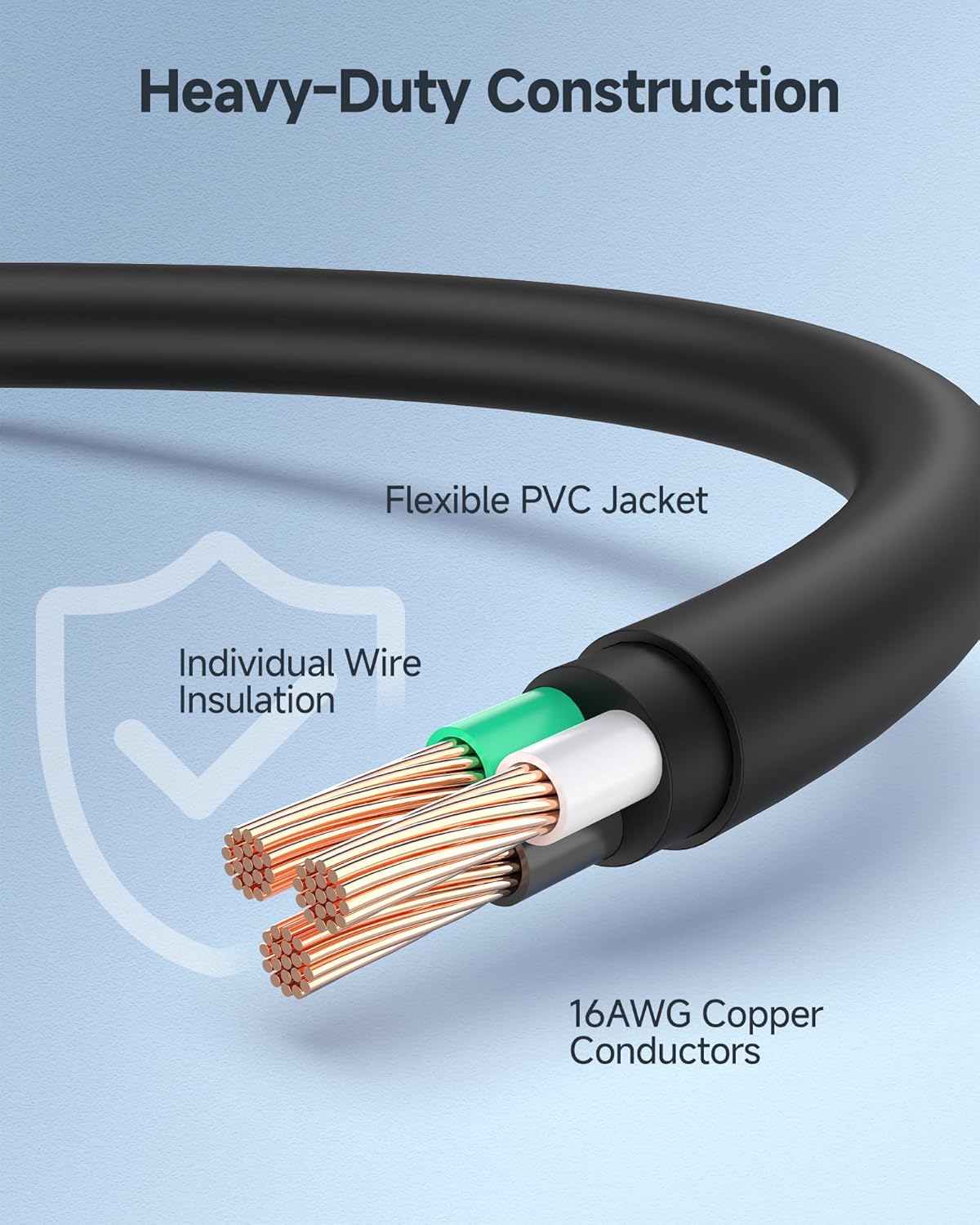 Power Cord 2-Pack 16 AWG 10ft NEMA 5-15P to IEC C13 5 Power Cord 2-Pack 16 AWG 10ft NEMA 5-15P to IEC C13 - Image 5