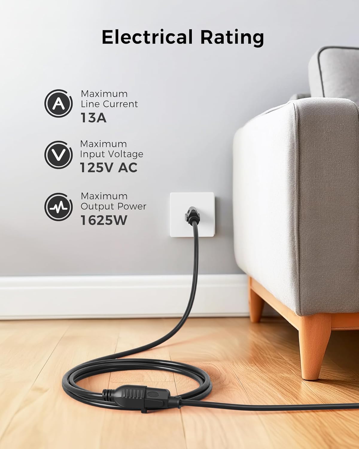 2-Pack 16 AWG Extension Cord 10ft 3-Prong Power 2 2-Pack 16 AWG Extension Cord 10ft 3-Prong Power - Image 2