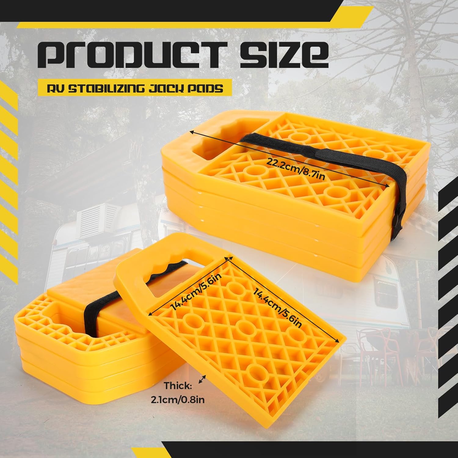 RV stabilizer jack pads set of 8 with handles 2 RV stabilizer jack pads set of 8 with handles - Image 2