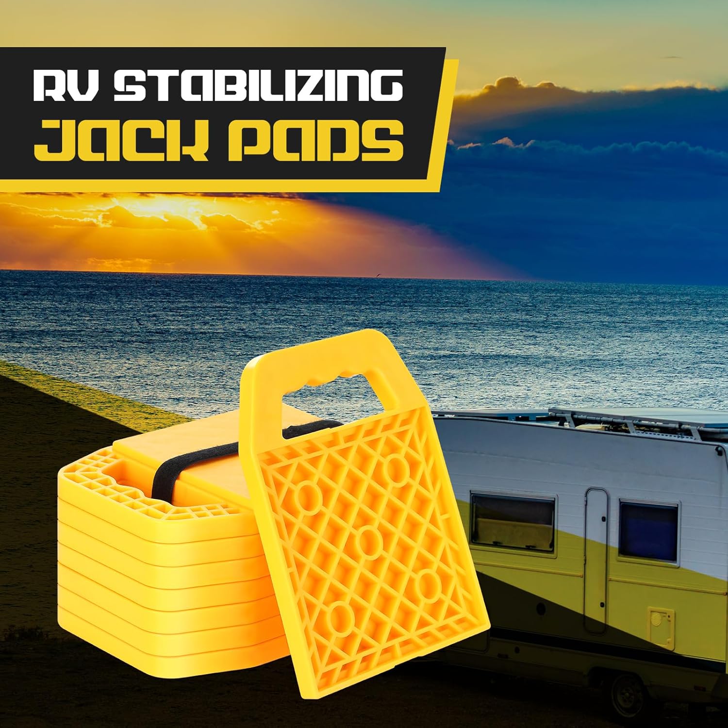 RV stabilizer jack pads set of 8 with handles 7 RV stabilizer jack pads set of 8 with handles - Image 7