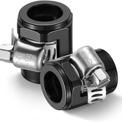 6AN hose finisher clamp aluminium black