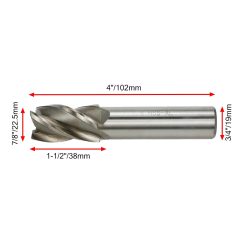 Alternative view of Square End Mill 7/8" Dia 4 Flute Straight Cutter