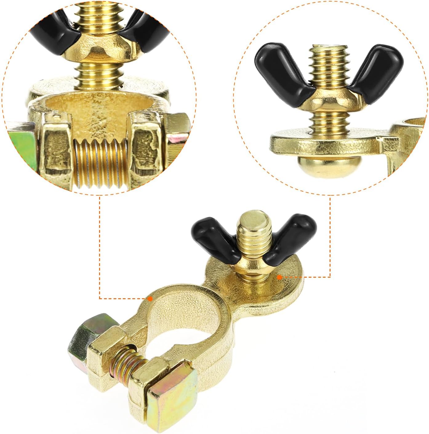 Brass Marine Battery Terminal Connectors, 8 Pairs 4 Brass Marine Battery Terminal Connectors, 8 Pairs - Image 4