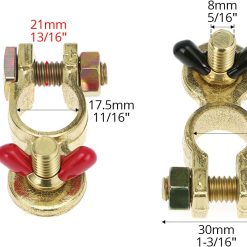 Brass Marine Battery Terminal Connectors, 8 Pairs 13 V1258 DP02 C 3313 202604072320 05