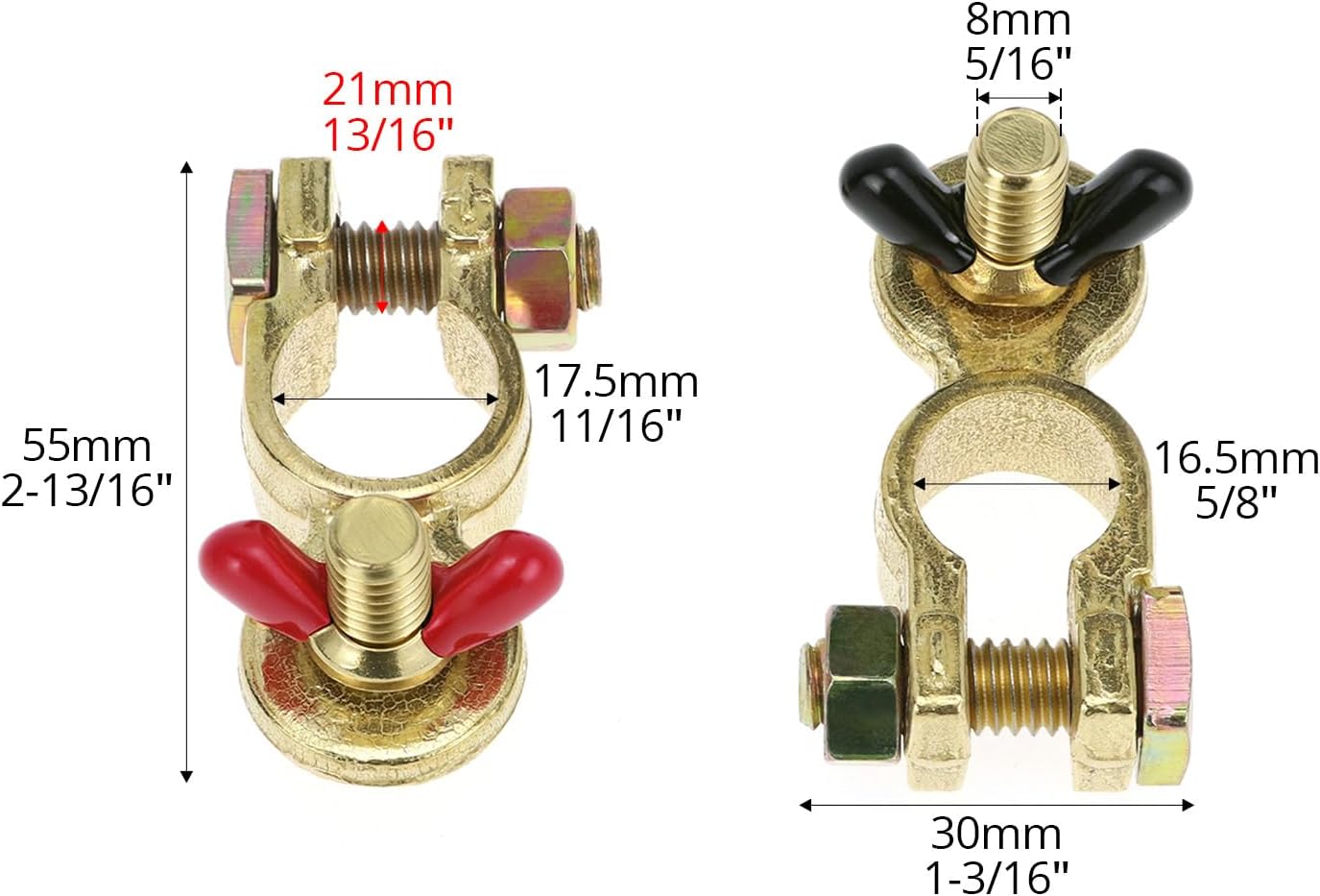 Brass Marine Battery Terminal Connectors, 8 Pairs 6 Brass Marine Battery Terminal Connectors, 8 Pairs - Image 6