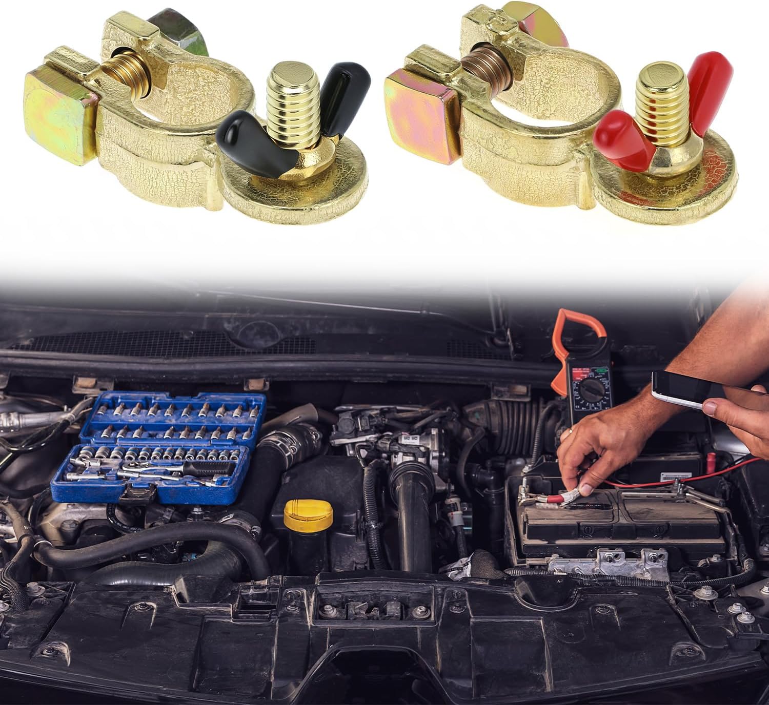 Brass Marine Battery Terminal Connectors, 8 Pairs 8 Brass Marine Battery Terminal Connectors, 8 Pairs - Image 8