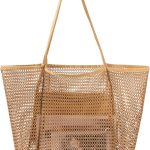 Mesh beach bag with inner pocket