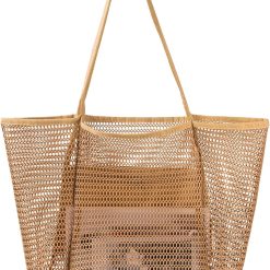 Mesh beach bag with inner pocket