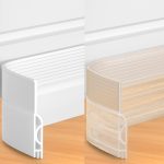 Door Draft Stopper 39 Inch 2 Pack White and Transparent