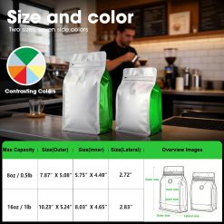 Alternative view of Coffee bags with valve 16 oz 60 pack
