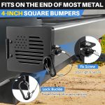 RV Bumper End Cap 4" Aluminium Square with Latch