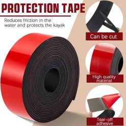 Kayak Keel Guard Self-Adhesive Tape 6.1m Black
