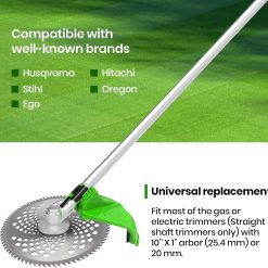 (2-Set) 10" x 80T Carbide Tip Brush Blades – for Cutter, Trimmer, Weed Eater | Made from Premium Stainless Steel That Lasts Long | Cuts Like Butter 8 V1258 DP02 C 907 202603280145 02