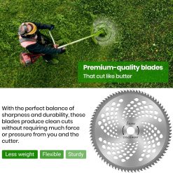 (2-Set) 10" x 80T Carbide Tip Brush Blades – for Cutter, Trimmer, Weed Eater | Made from Premium Stainless Steel That Lasts Long | Cuts Like Butter 9 V1258 DP02 C 907 202603280145 03