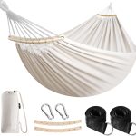 Cotton Hammock with Spreader Bar 450lbs Capacity