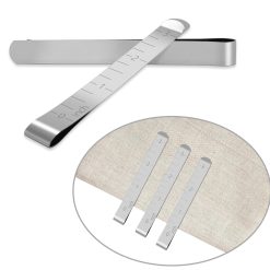 Stainless Steel Hemming Clips with Inch Scale, 5 Pack