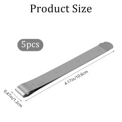 Alternative view of Stainless Steel Hemming Clips with Inch Scale, 5 Pack