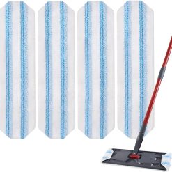 H2PRO Flat Mop Pad Replacements Microfiber 4 Pack