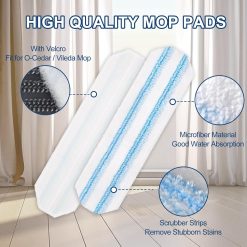 Alternative view of H2PRO Flat Mop Pad Replacements Microfiber 4 Pack