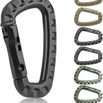 Tactical Plastic D-Ring Carabiner Keychain Clip Pack of 6