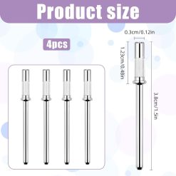 Alternative view of Stainless Steel 3mm Mandrel Nail Drill Bits, 4 Pack