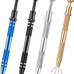 4-Piece Jeweller's Pickup Tool 4-Prong Stainless Steel