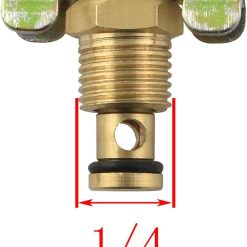 Alternative view of Brass air hose drain cock 1/4 NPT with handle, 13mm