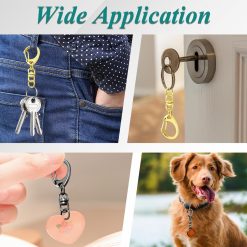 25 Pack Lobster Claw Clasps Keychain Kit, Silver Keychain Clip with Swivel Snap Hooks, Bulk Key Chain Clasps for Crafts DIY Making 11 V1258 DP02 D 62 202604140020 05