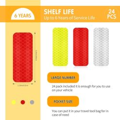 Alternative view of Reflective safety stickers waterproof 24 pack