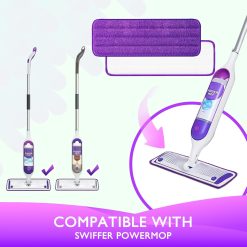 Alternative view of Reusable Power Mop Refills Pads Compatible with Swiffer PowerMop Mop - Microfiber Power Mop Pads Refill for 13 ''-15 '' Spray Mop- Washable Pads for Multi-Surface Floor Cleaning, 4 Pack