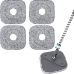 Square Microfibre Mop Pads for 9 Inch Spin Mop