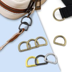 10pcs 1 Inch Spring D Ring Purse Clip, Metal Carabiner Keychain Clips for Bag Strap Hook, Key Fob Holder, Dog Tag Clasp, Paracord Keyring (GunBlack) 9 V1258 DP02 E 18 202604132335 02