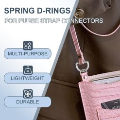 10pcs 1 Inch Spring D Ring Purse Clip, Metal Carabiner Keychain Clips for Bag Strap Hook, Key Fob Holder, Dog Tag Clasp, Paracord Keyring (GunBlack) 10 V1258 DP02 E 18 202604132335 03