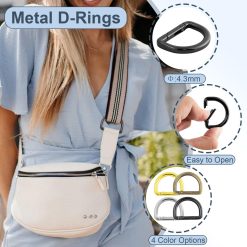 10pcs 1 Inch Spring D Ring Purse Clip, Metal Carabiner Keychain Clips for Bag Strap Hook, Key Fob Holder, Dog Tag Clasp, Paracord Keyring (GunBlack) 11 V1258 DP02 E 18 202604132335 04