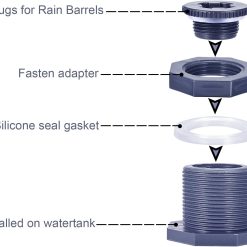 PVC Bulkhead Fitting 2 inch Female with Silicone Gasket Seal 6 V1258 DP02 E 213 202604140110 02