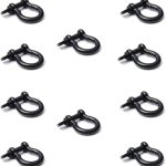 Metal bow shackle with adjustable bar 10mm