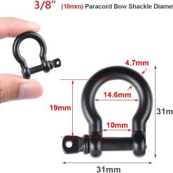CooBigo Metal Silver Bow Shackle for Emergency Survival Paracord Bracelet Parachute 7 V1258 DP02 E 25 202604132355 02