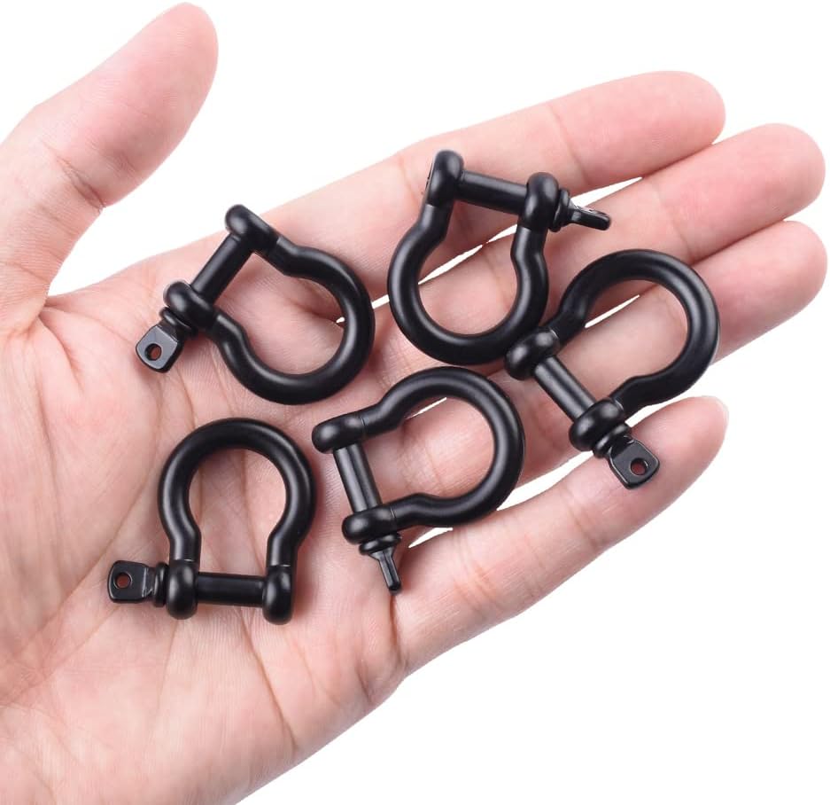 CooBigo Metal Silver Bow Shackle for Emergency Survival Paracord Bracelet Parachute 4 CooBigo Metal Silver Bow Shackle for Emergency Survival Paracord Bracelet Parachute - Image 4