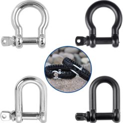 CooBigo Metal Silver Bow Shackle for Emergency Survival Paracord Bracelet Parachute 9 V1258 DP02 E 25 202604132355 04