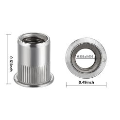 Alternative view of Rivet nut 1/4"-20 UNC stainless steel 304, 100 pieces