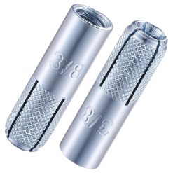3/8"-16 Drop-In Anchors 20 Pack, Zinc Plated